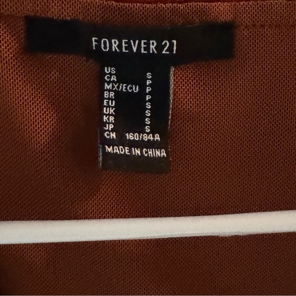 Forever 21 Brown Velvet Wrap Blouse - Picture 4 of 5